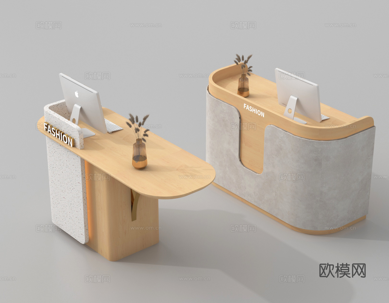 前台 接待台 服务台 咨询台3d模型