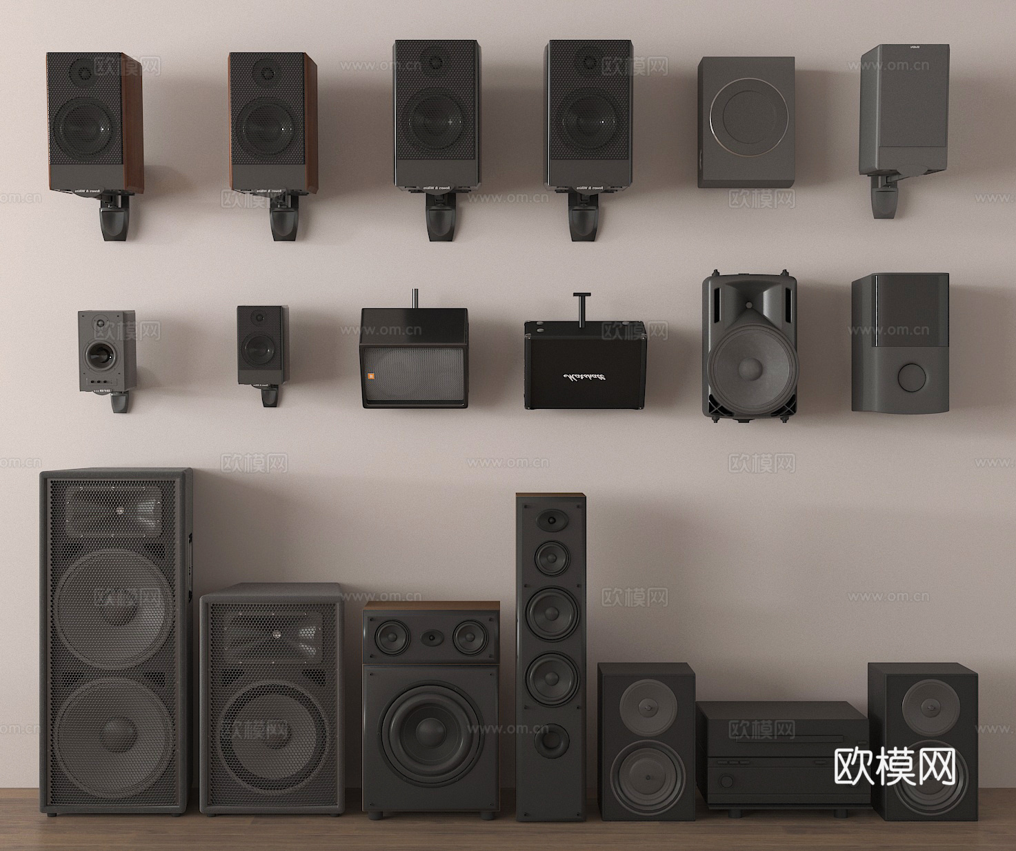 音响 音箱 扩音器 低音炮su模型