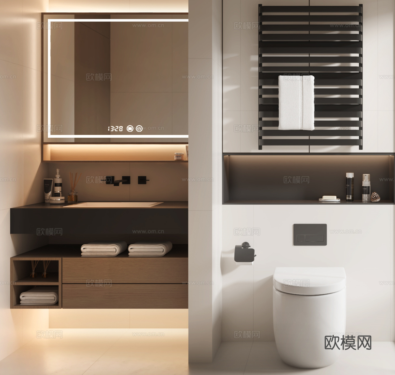 现代极简卫浴柜3d模型