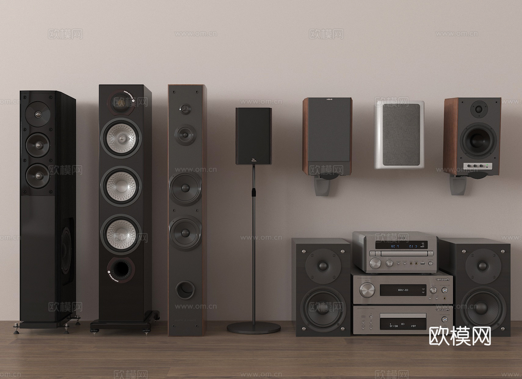 音响 音箱 低音炮 扩音器3d模型