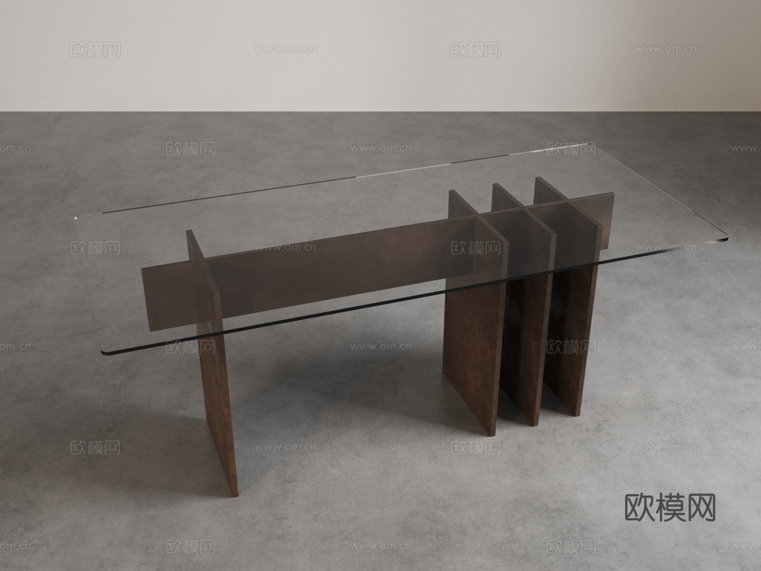 侘寂风茶几 餐桌3d模型