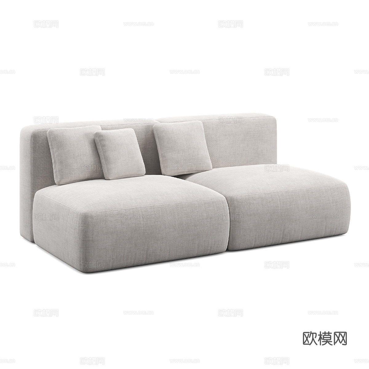 现代简约双人沙发 双人沙发 简约沙发 客厅沙发3d模型