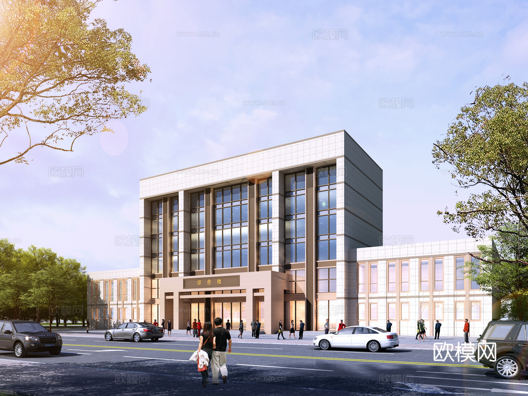 办公楼 行政楼 办事大厅 公共建筑su模型