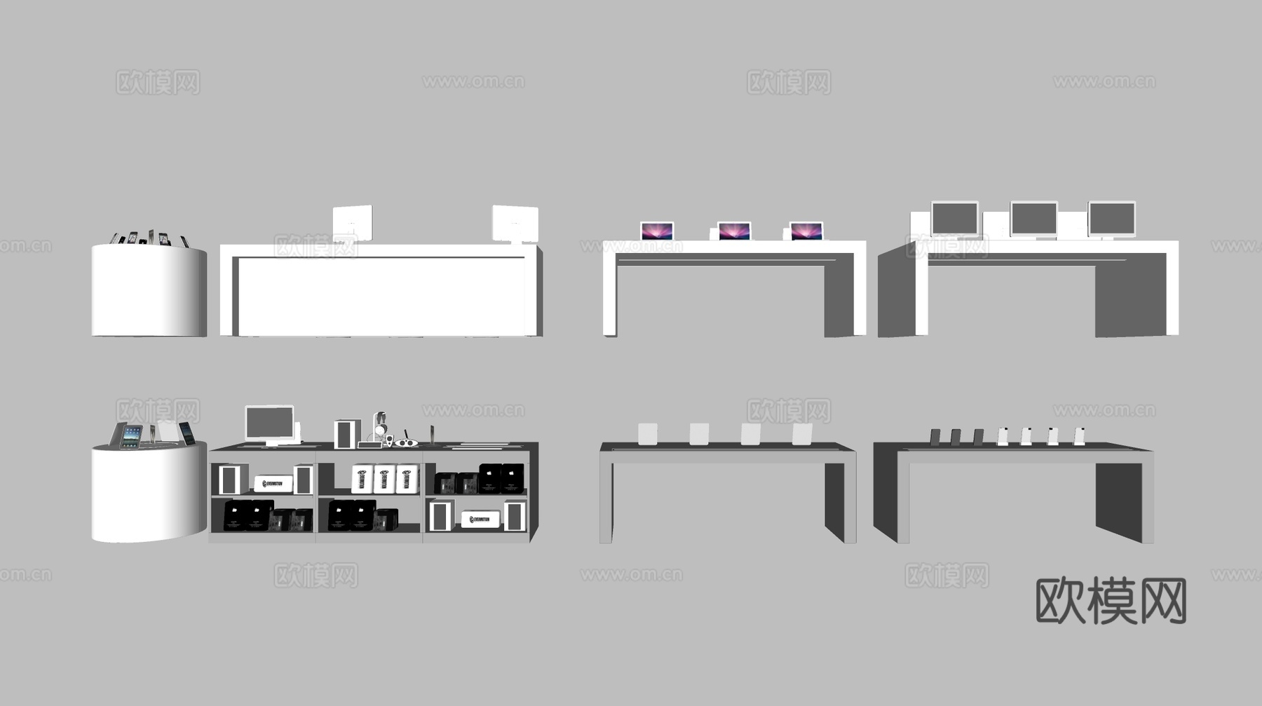 展台 展示柜 展示台 展柜货架su模型