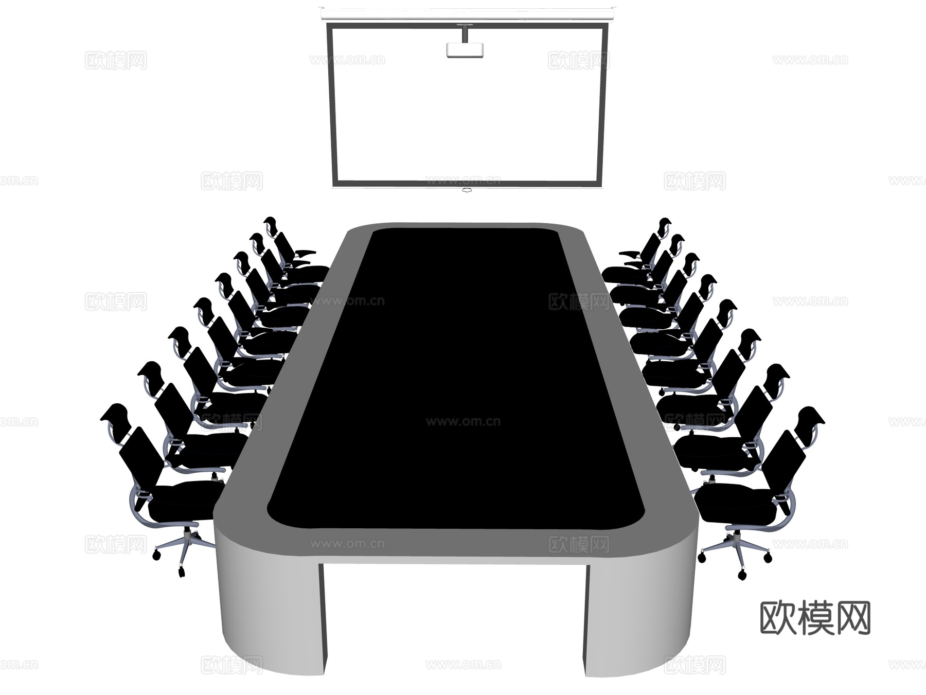 会议桌椅 办公桌椅 办公设备 办公用品su模型