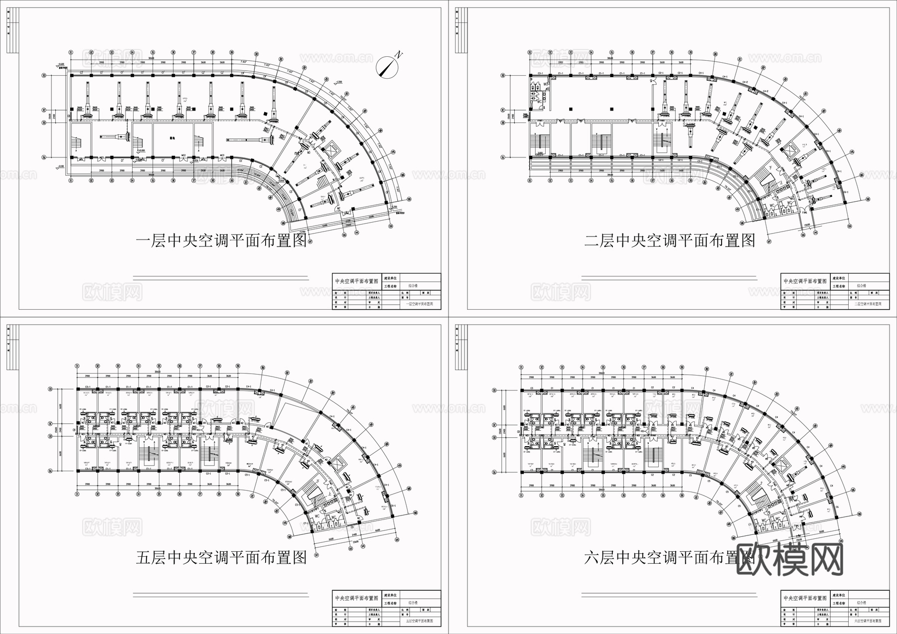 办公楼及厂房空调图cad施工图