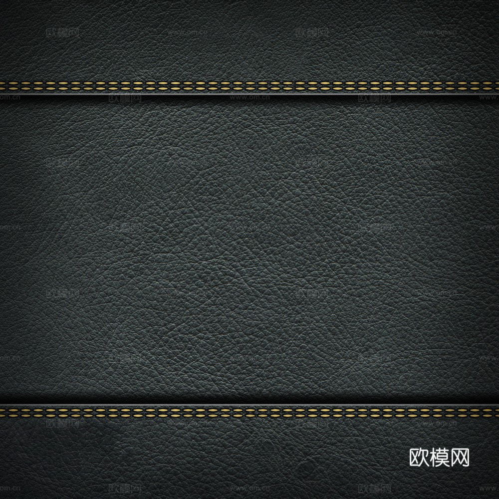 深色绗缝粗纹皮革贴图