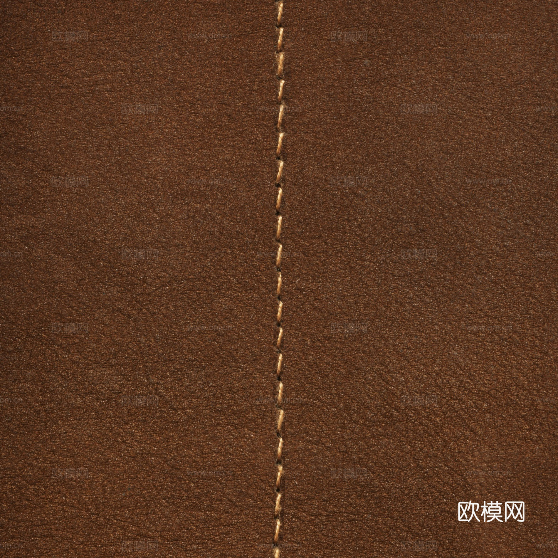 棕色绗缝粗纹皮革贴图