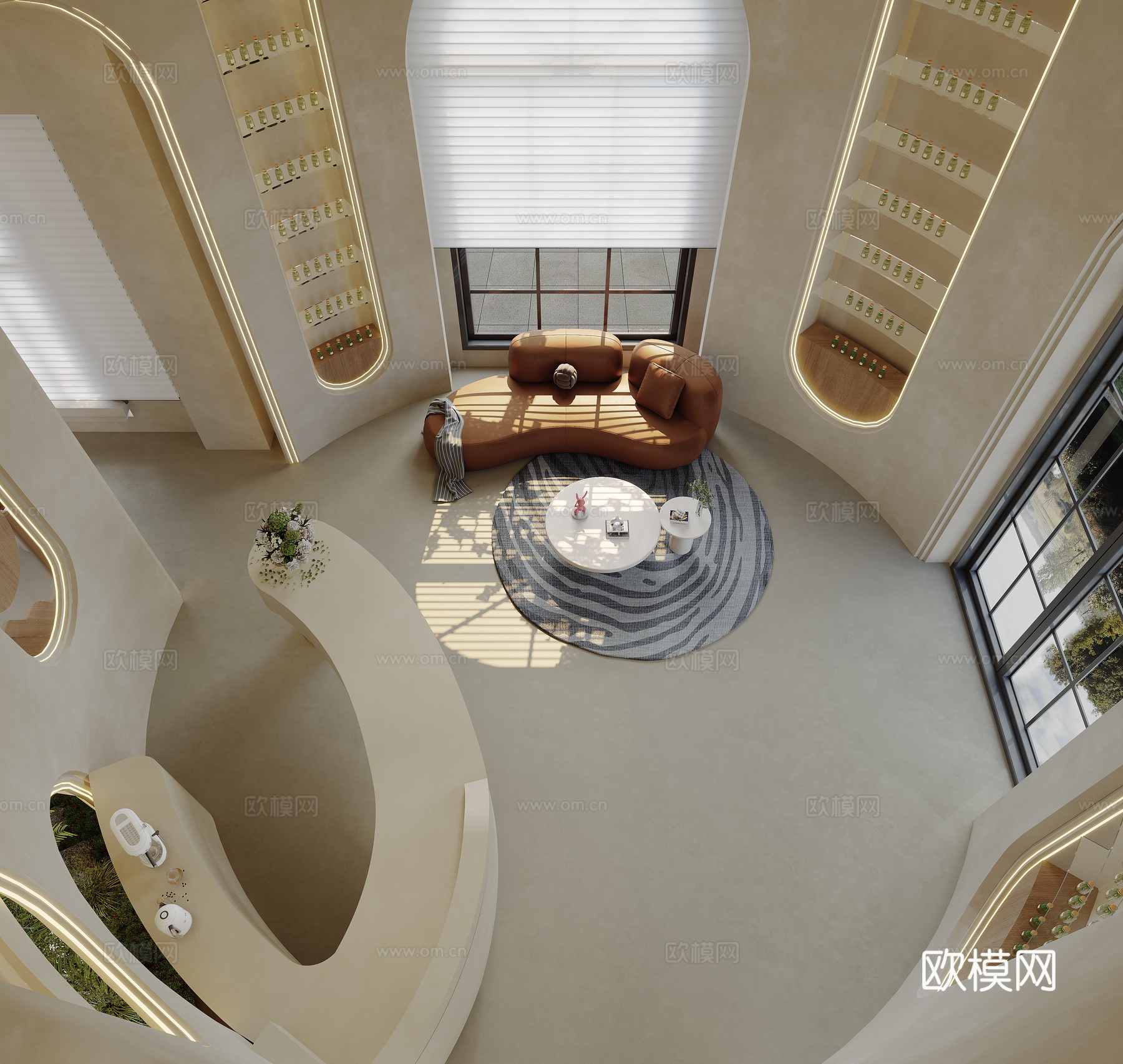 现代美容院3d模型
