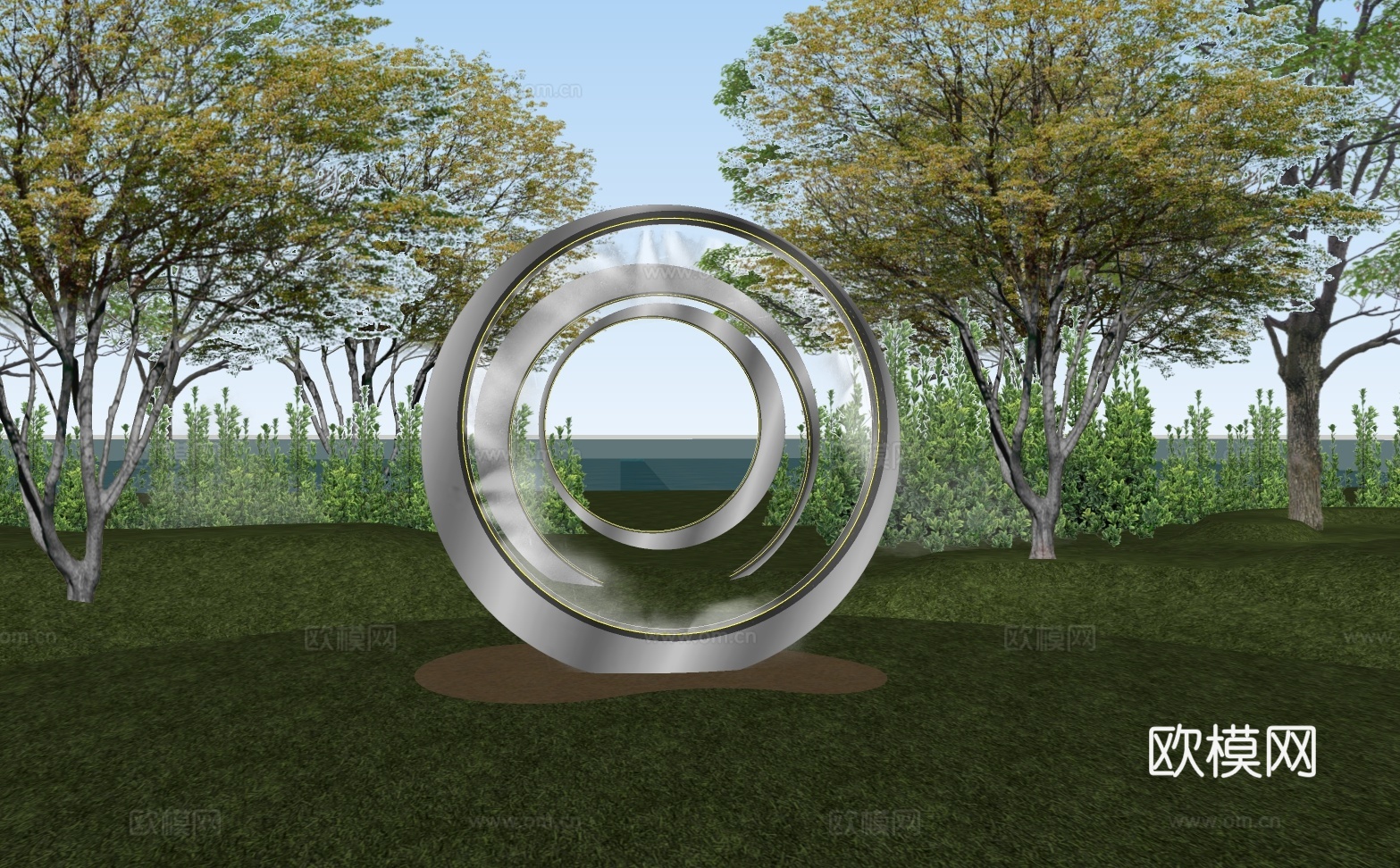 雾化景观su模型下载（渲染图1）