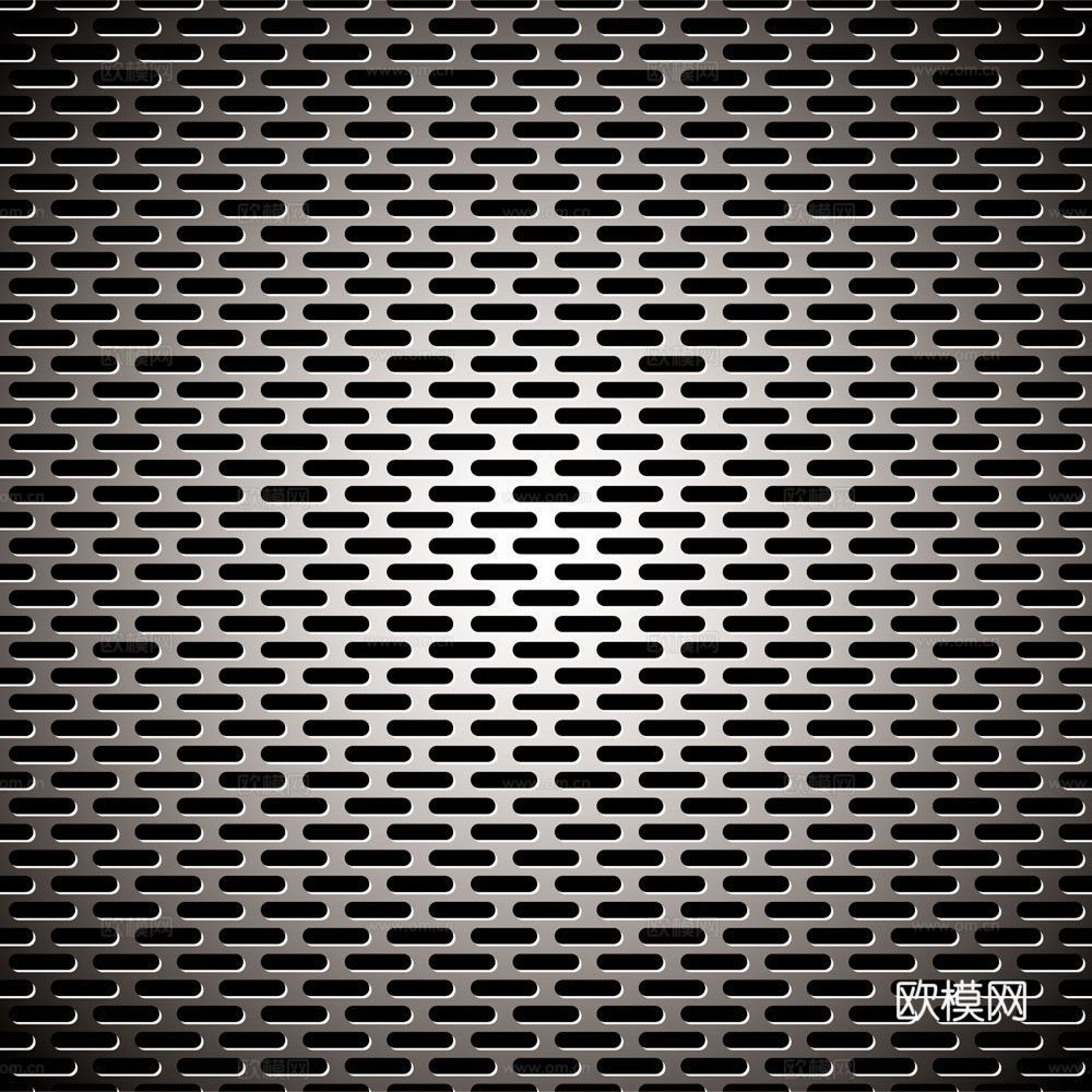 银色穿孔板金属贴图