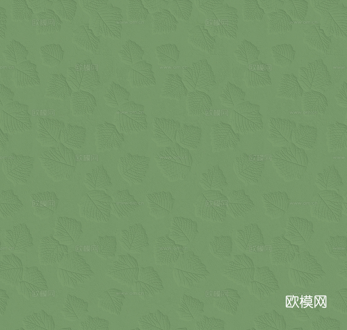 无缝绿色自然植物印花肌理漆 绿色印花艺术漆