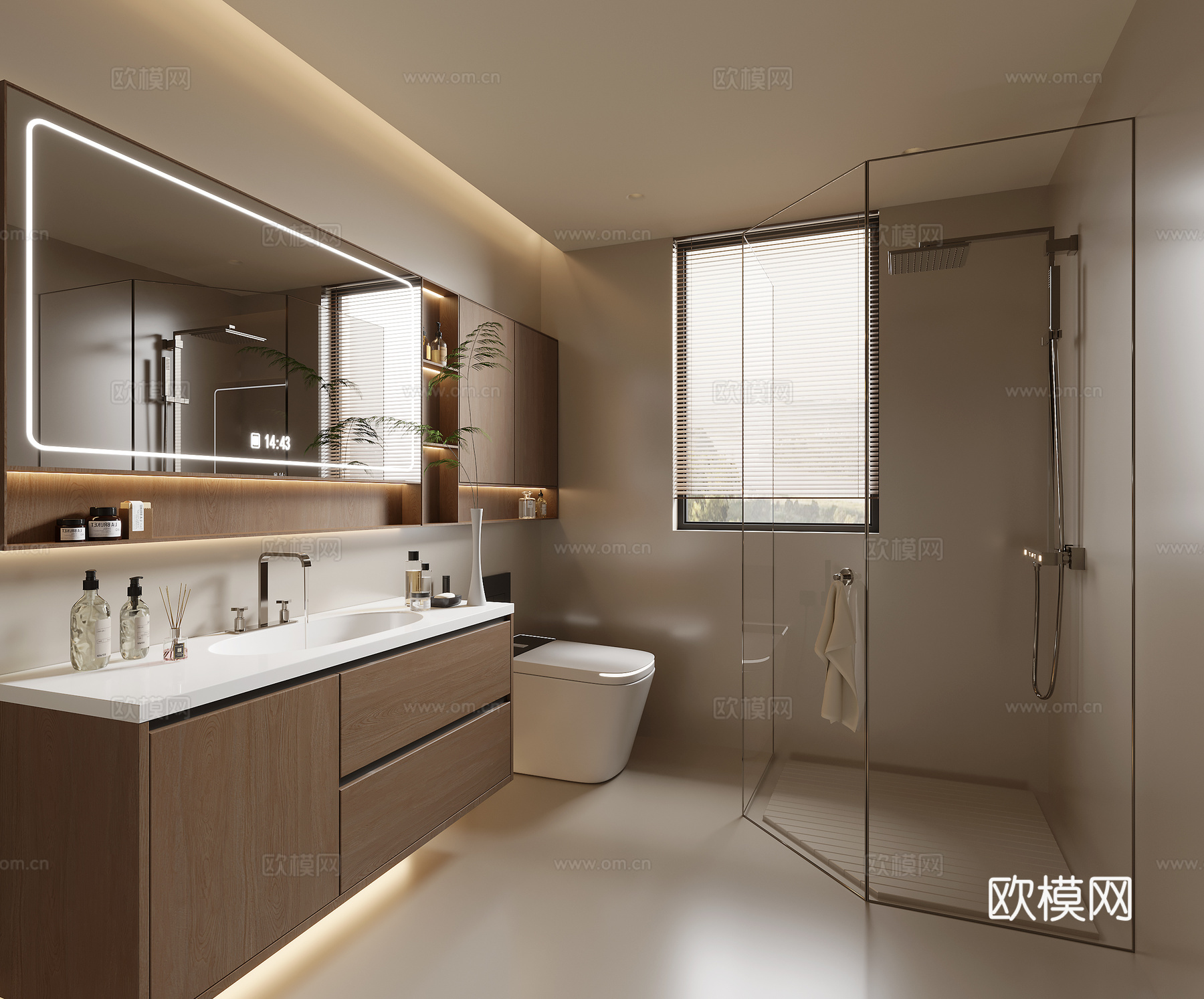 新中式卫生间3d模型