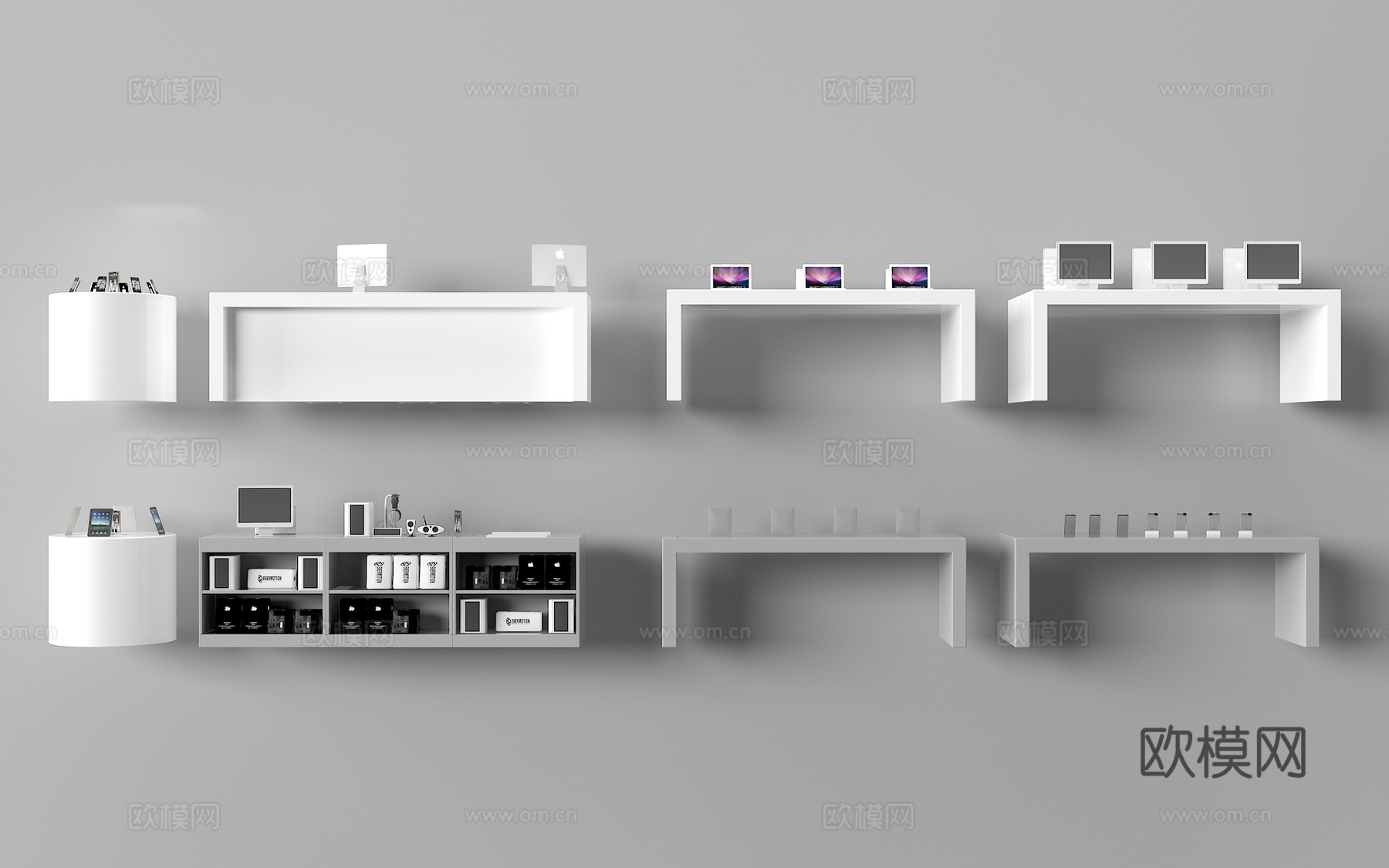 展台 展示柜 展示台 展柜货架su模型