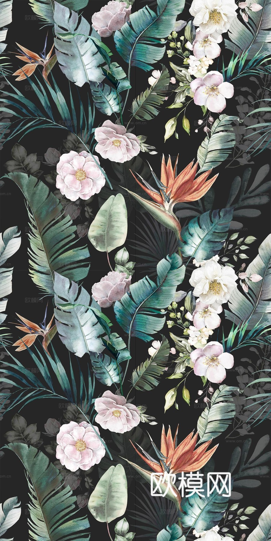 植物印花花砖