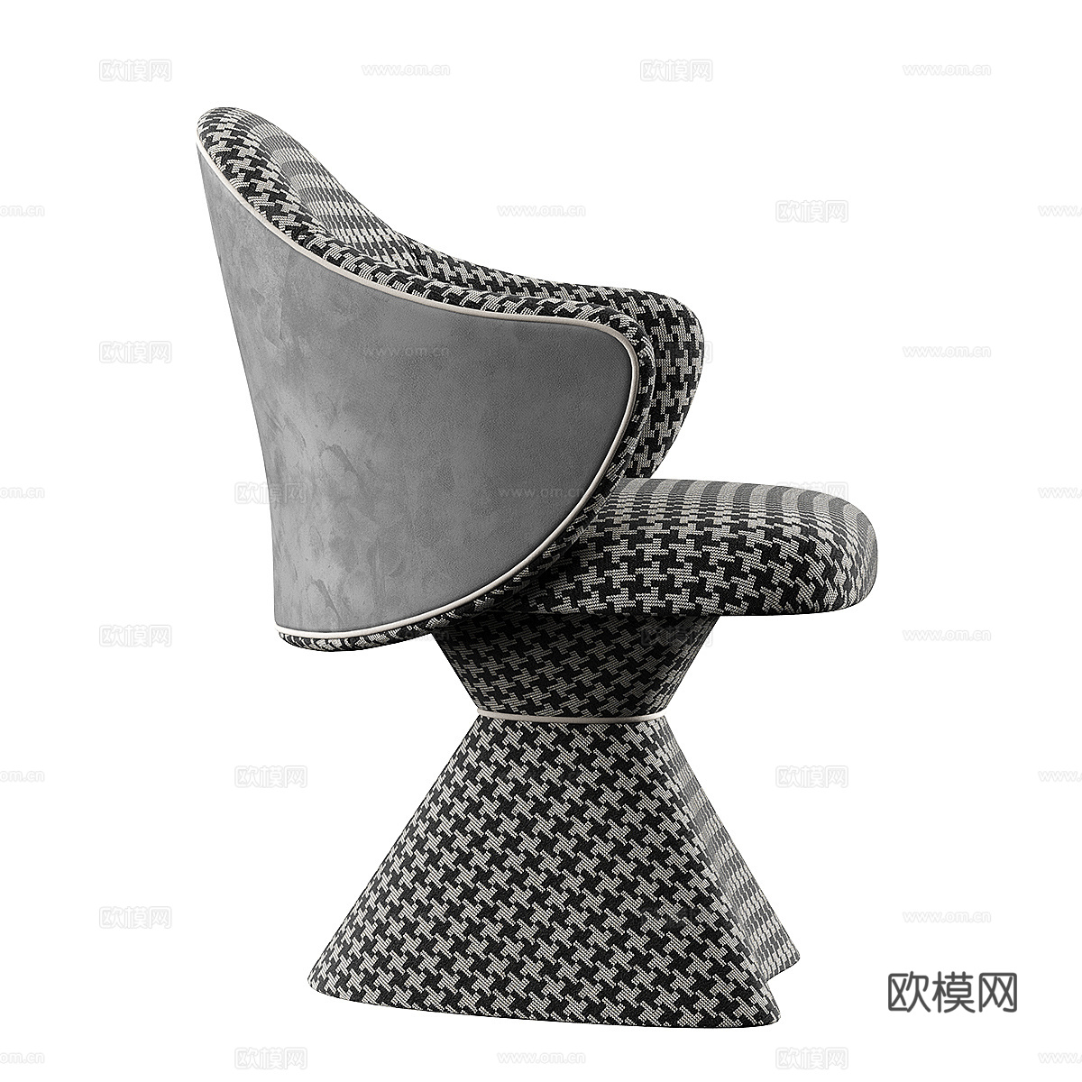 现代意式布艺休闲椅3d模型