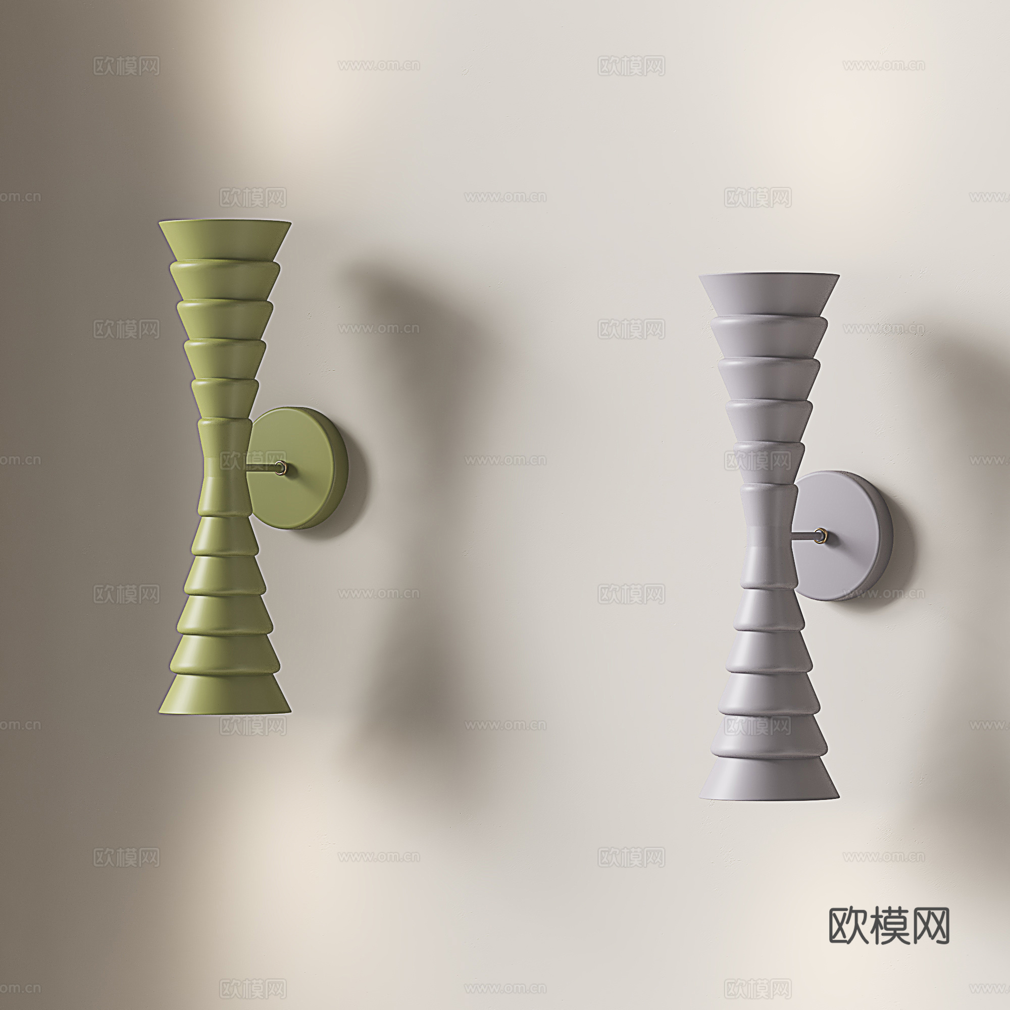 现代壁灯 奶油风壁灯3d模型