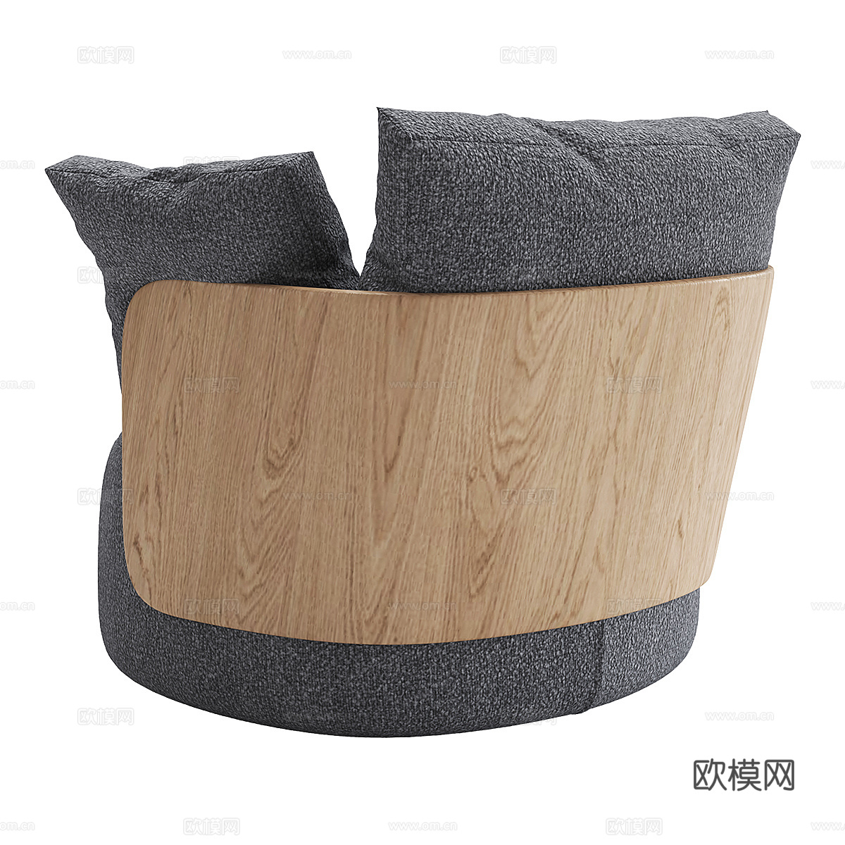 现代意式布艺休闲椅3d模型