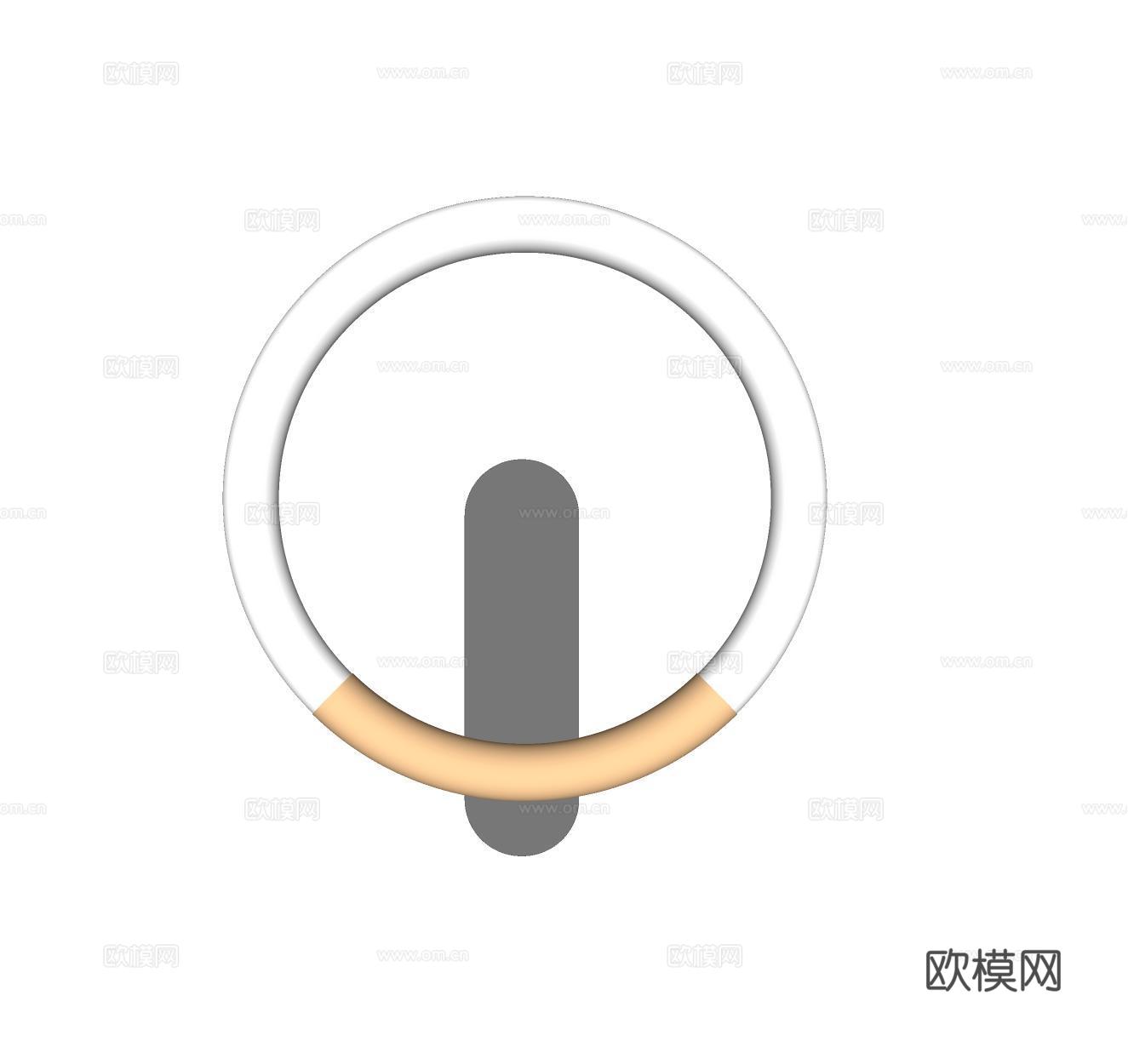 现代意式轻奢壁灯 现代简约壁灯 圆形壁灯 轻奢金属壁灯su模型