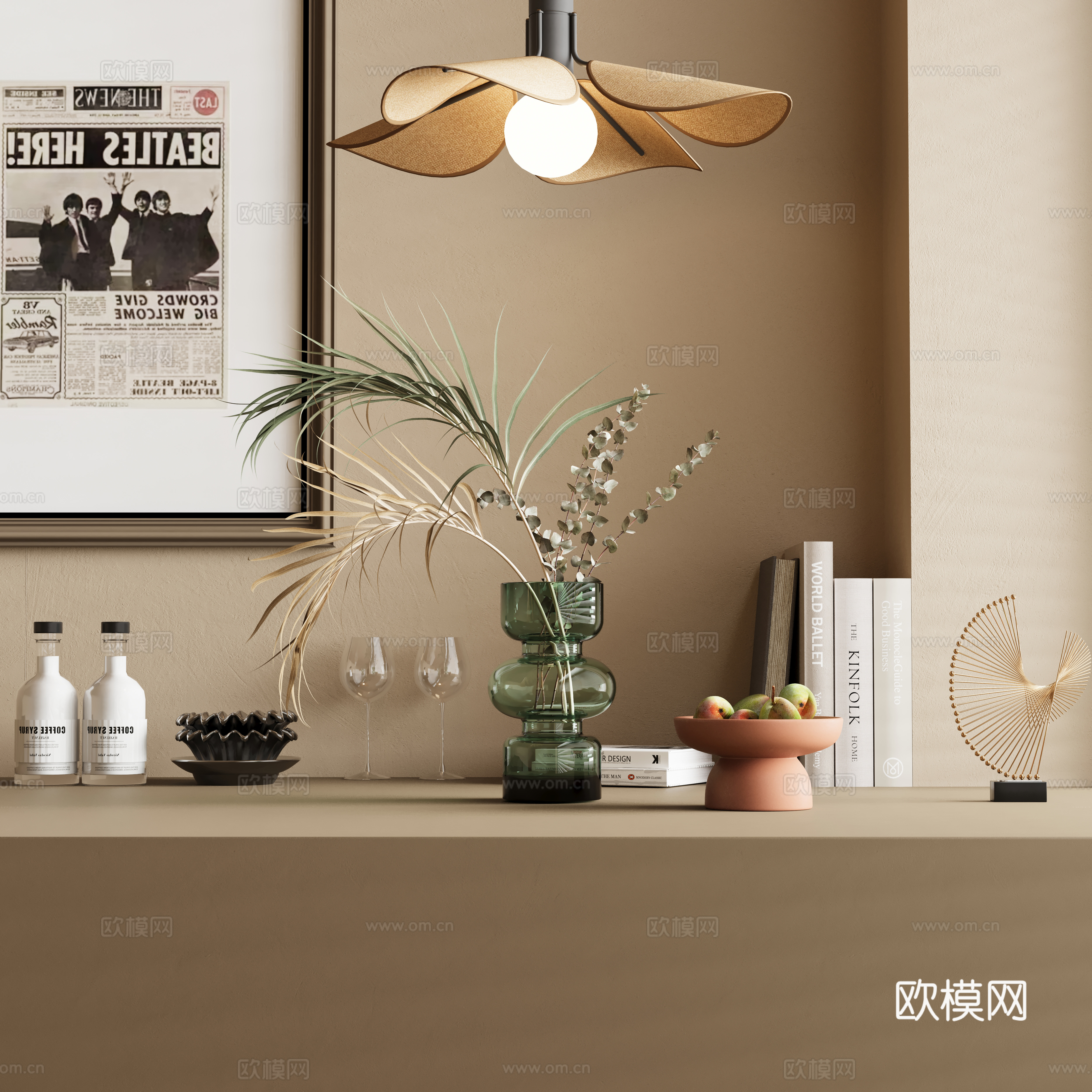 现代装饰摆件组合3d模型