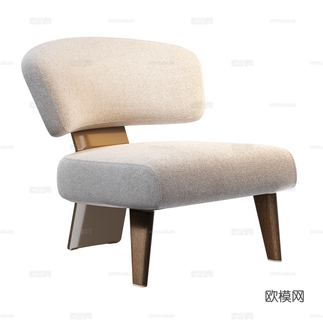 Minotti 现代休闲椅 布艺休闲椅 扶手椅 布椅 躺椅3d模型