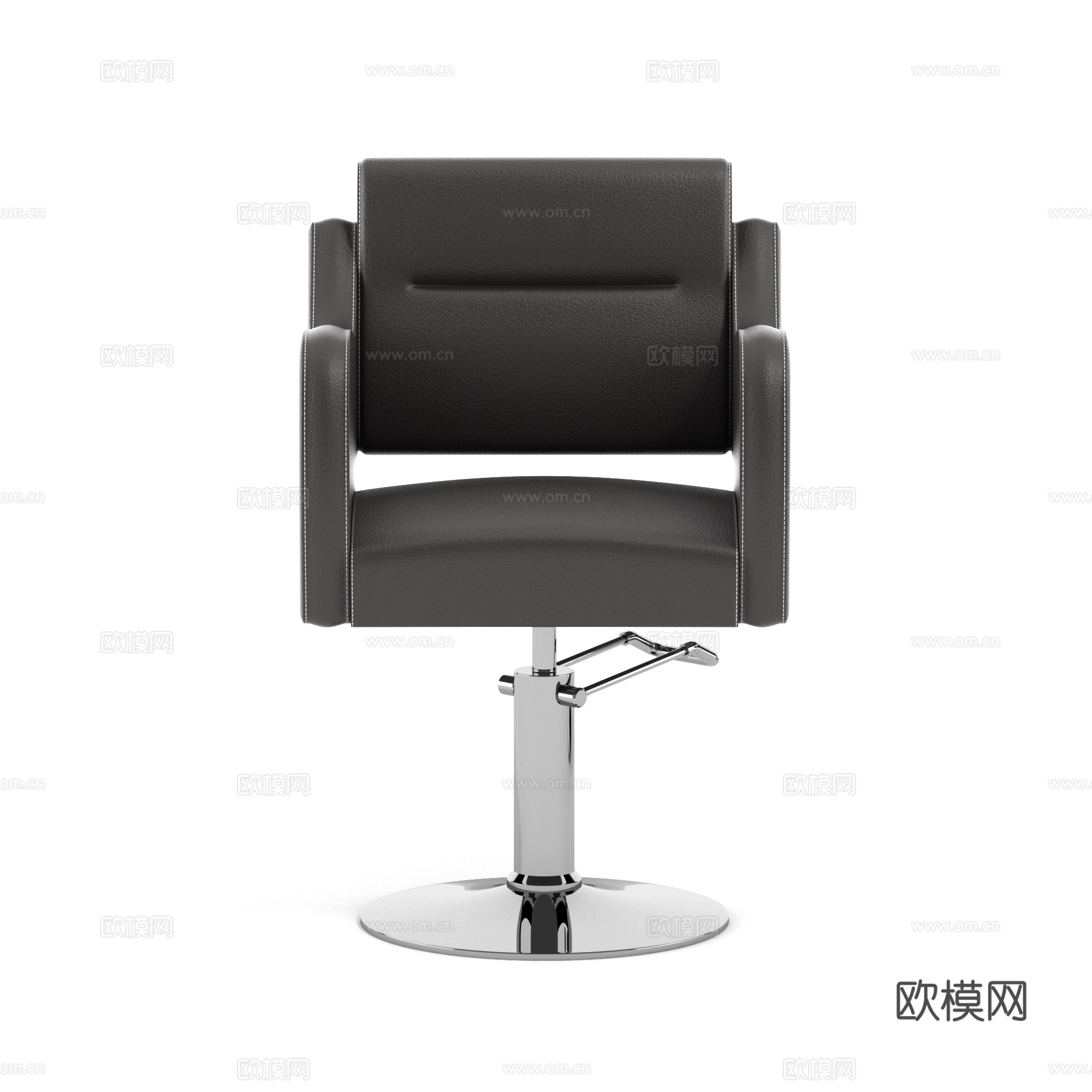 现代意式皮革美发椅3d模型