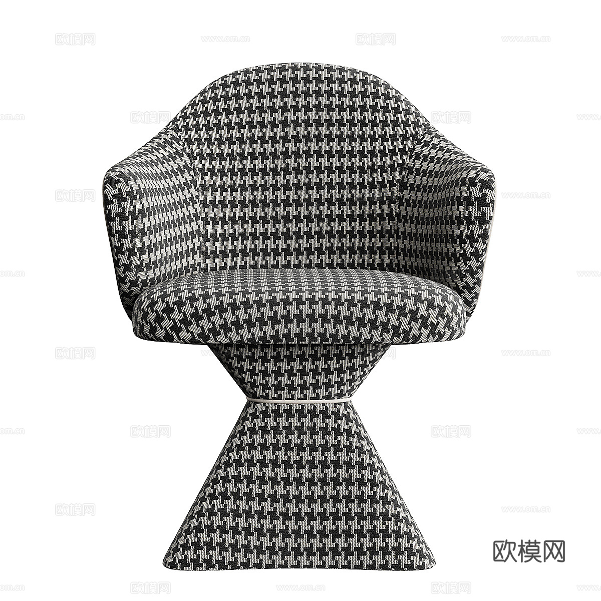 现代意式布艺休闲椅3d模型