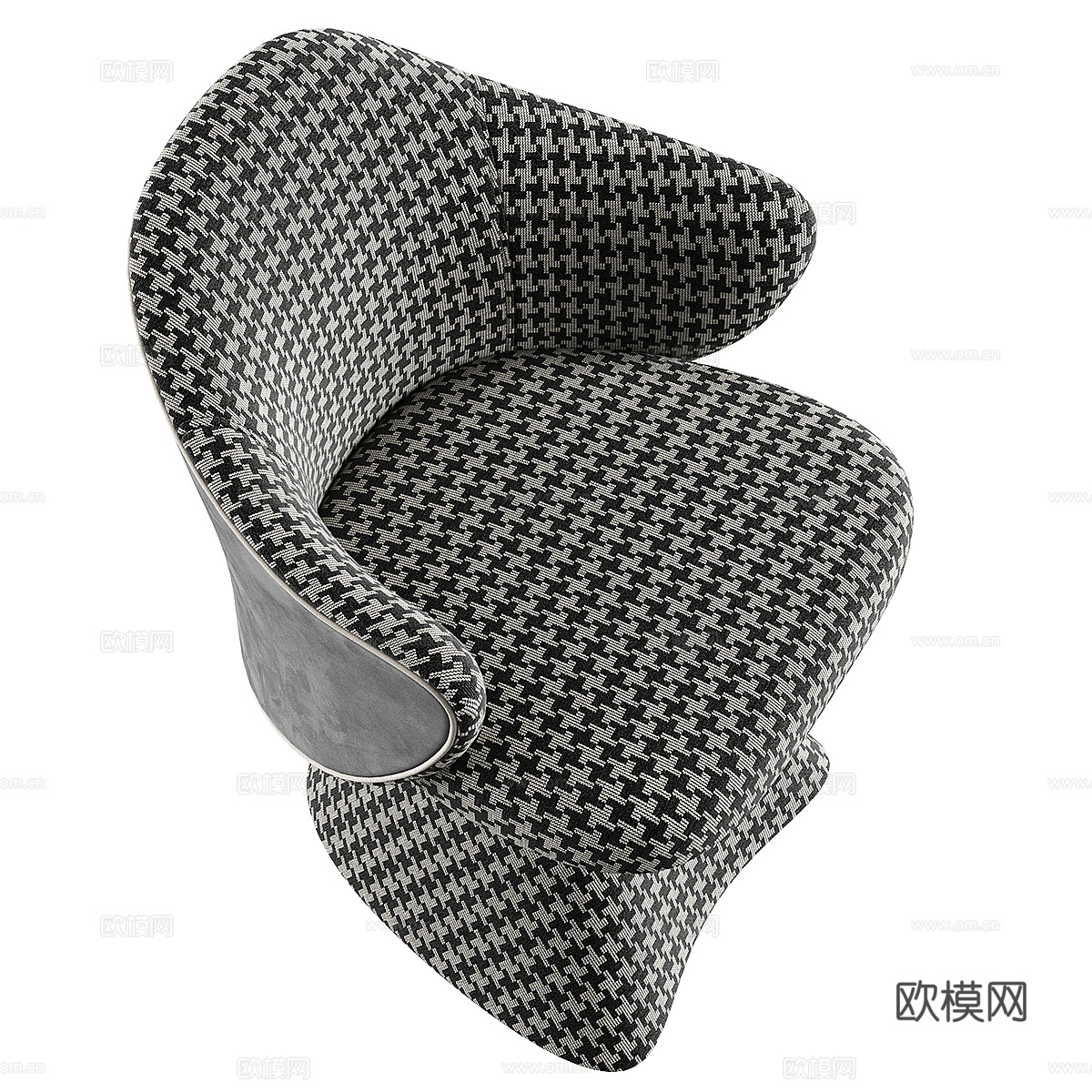 现代意式布艺休闲椅3d模型