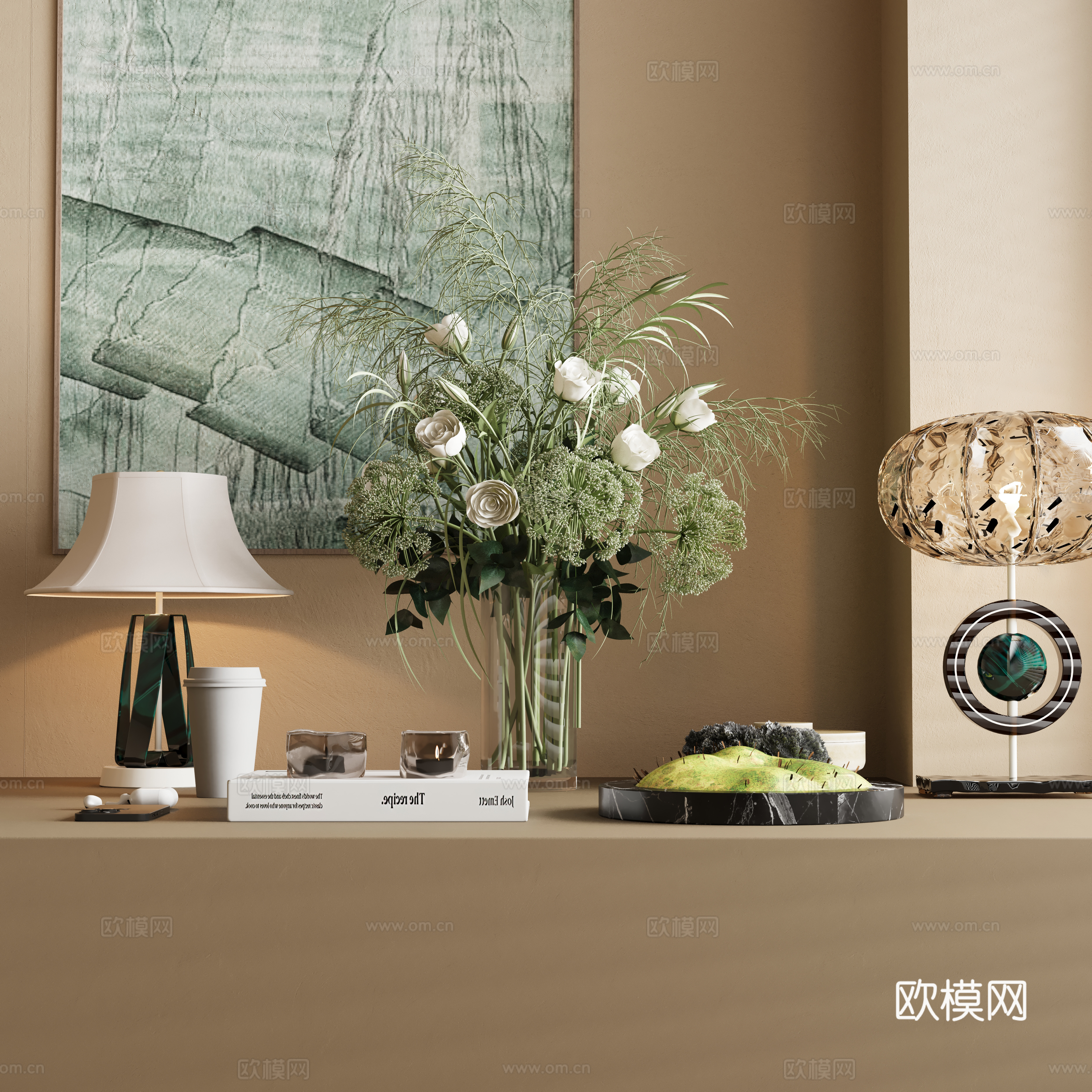现代装饰摆件组合3d模型