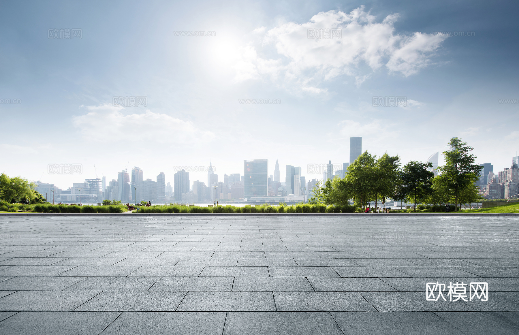 白天城市外景贴图