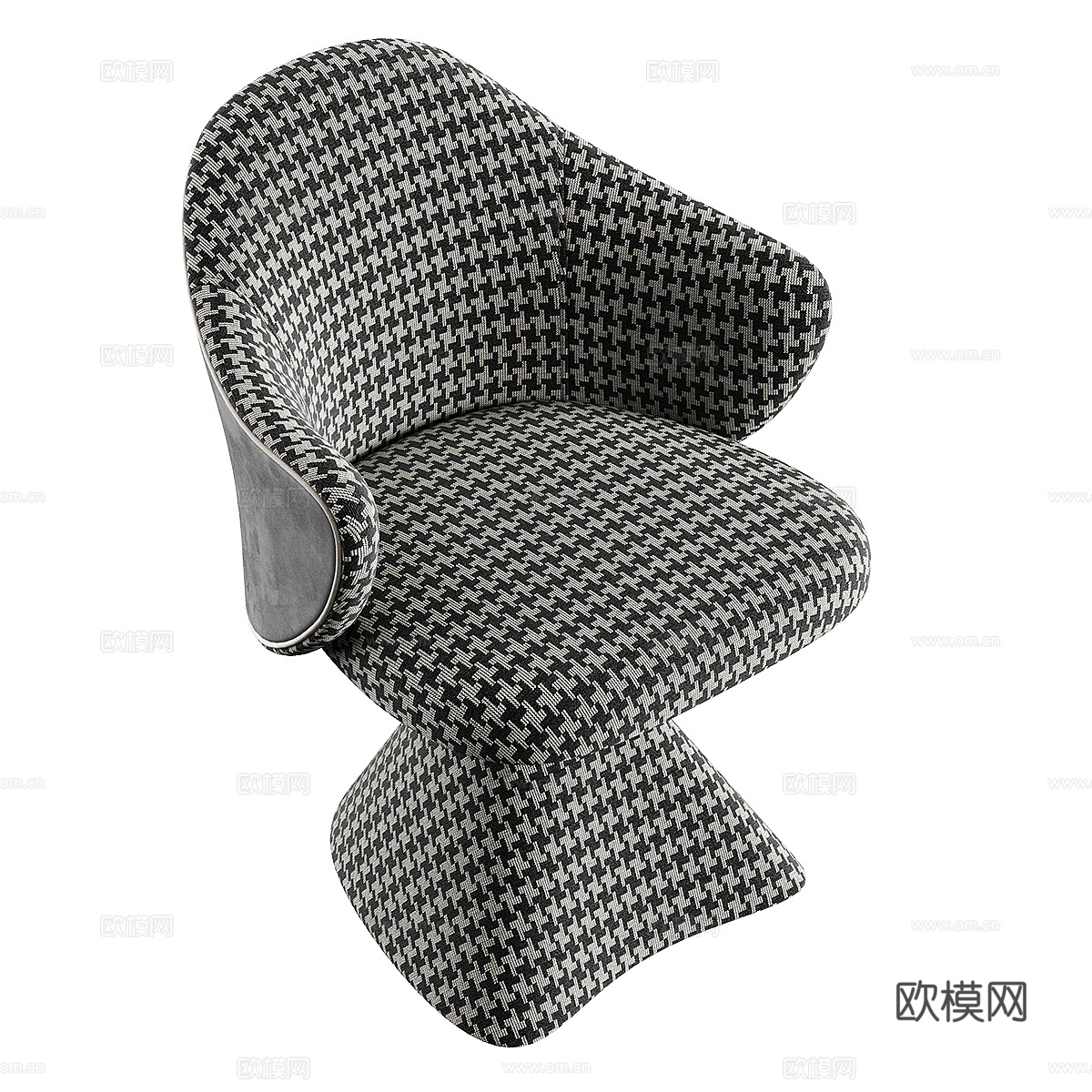 现代意式布艺休闲椅3d模型