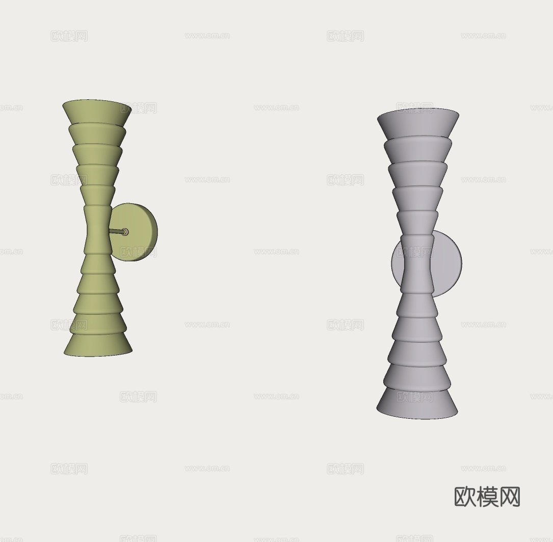 现代壁灯 奶油风壁灯su模型