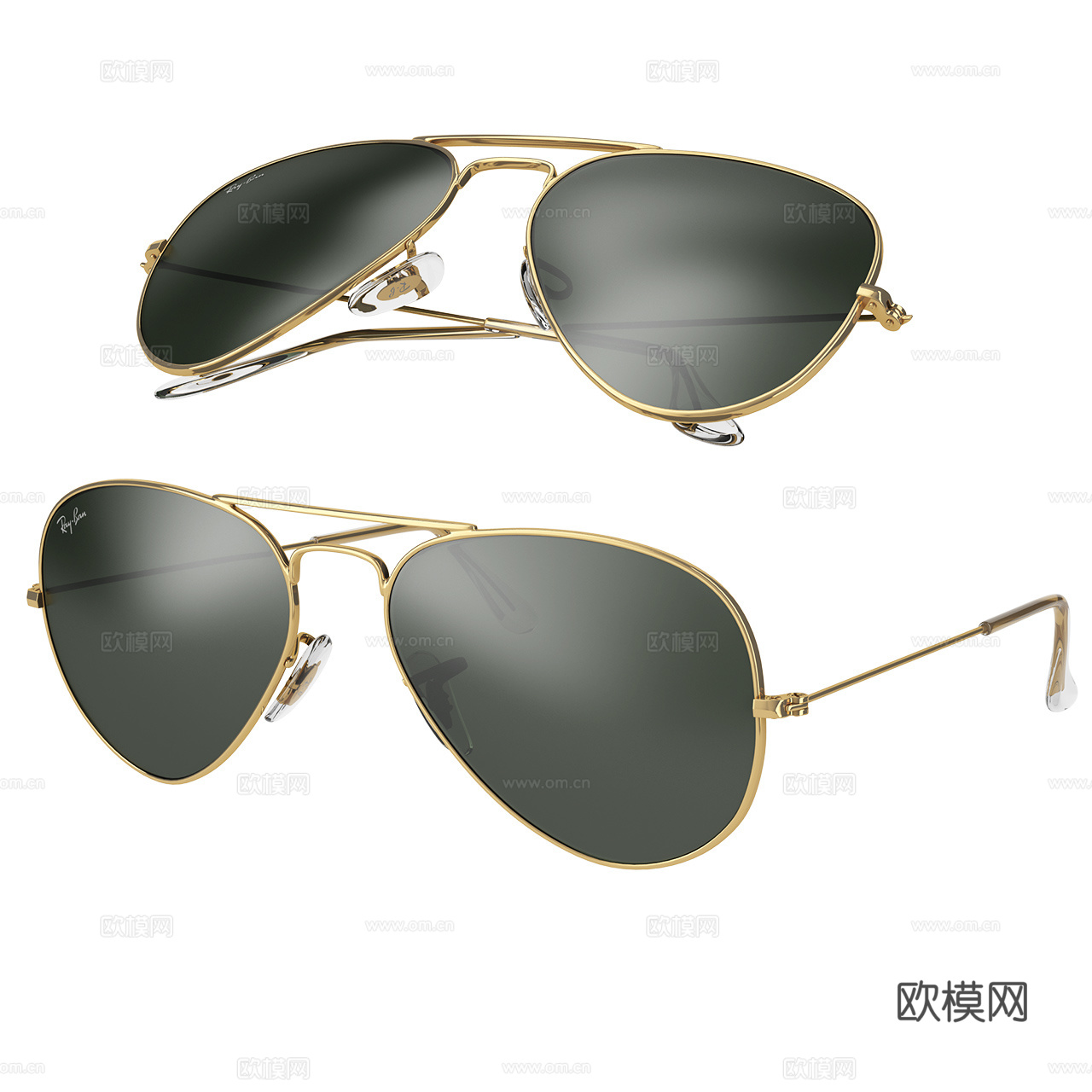 RayBan 太阳眼镜 眼镜 装饰品 装饰品摆件 桌面摆件3d模型