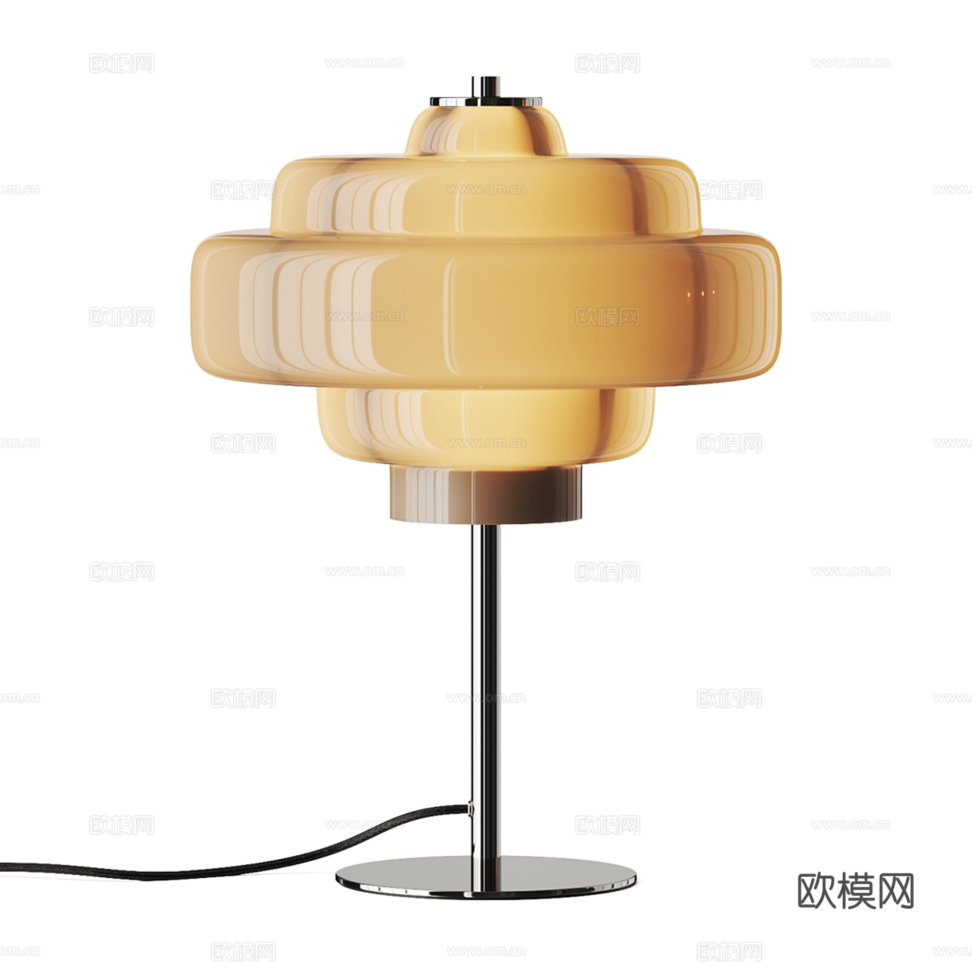 现代玻璃台灯3d模型
