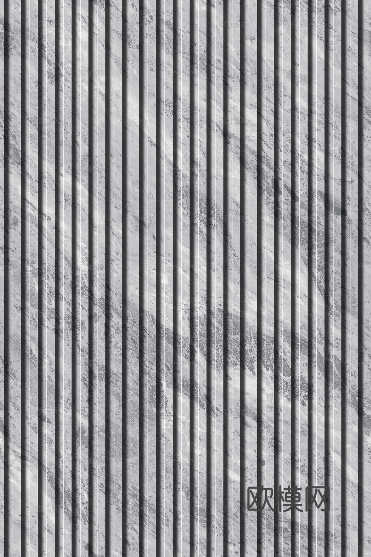 岩板石纹拉槽格栅长城板下载（渲染图6）