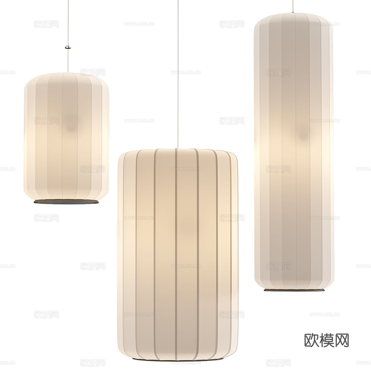 窄吊灯3d模型