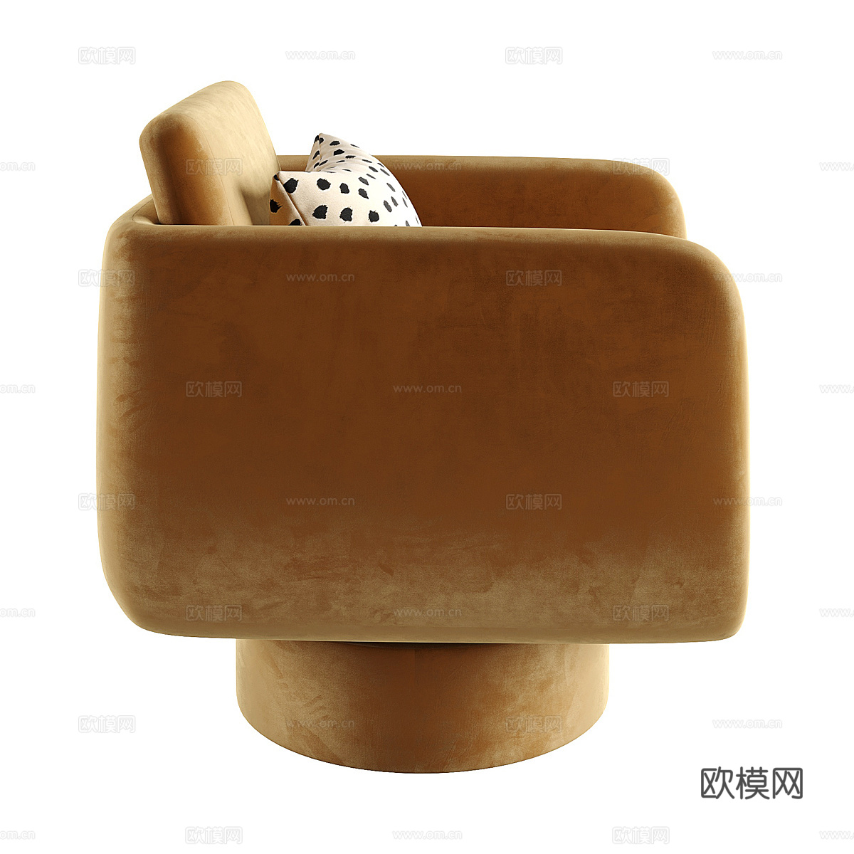 现代意式布艺休闲椅3d模型