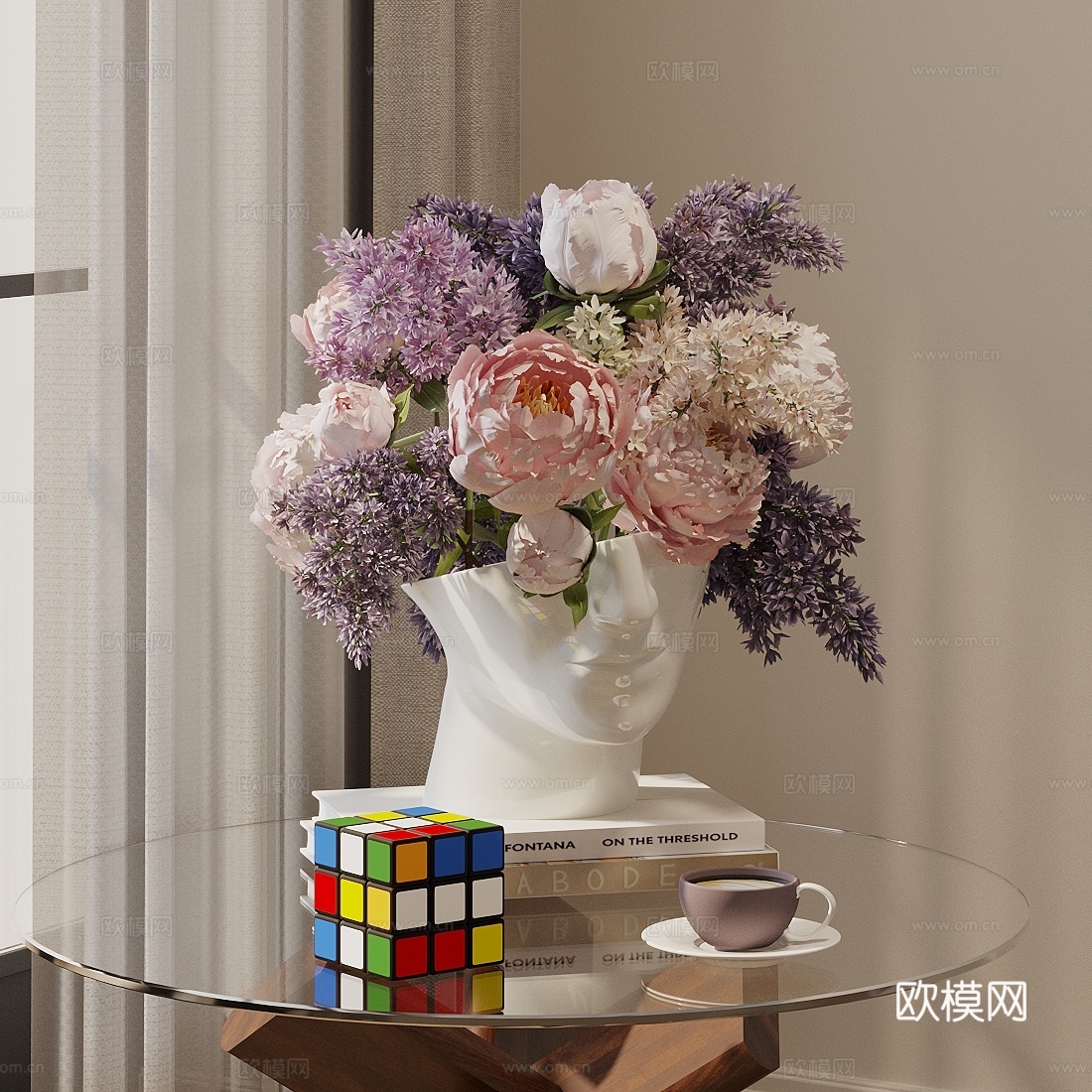 花艺摆件 花艺花瓶 插花花艺 花艺绿植su模型
