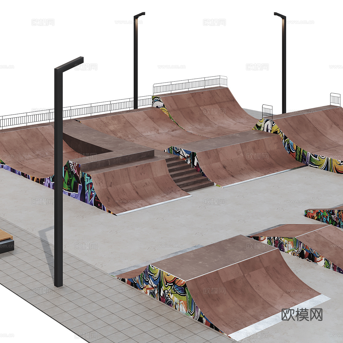 滑板公园3d模型
