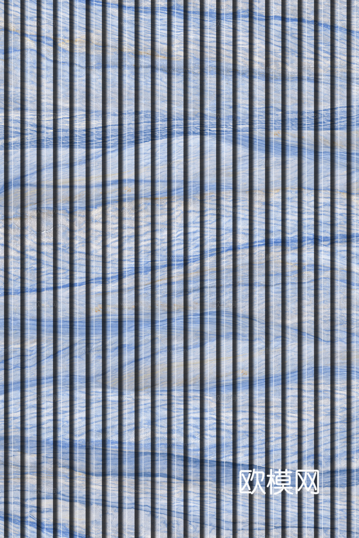 岩板石纹拉槽格栅长城板下载（渲染图8）