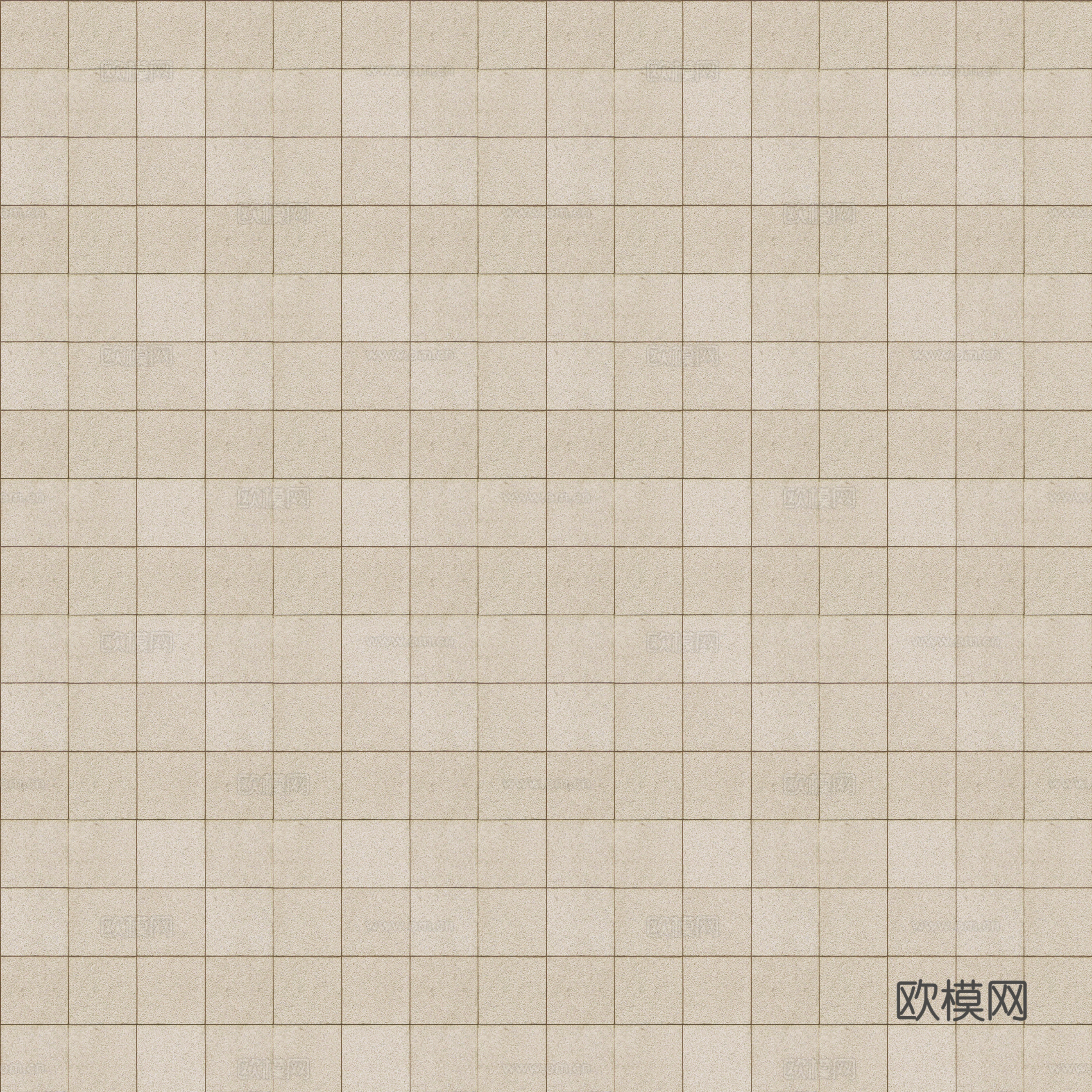 无缝米黄色方格广场砖贴图