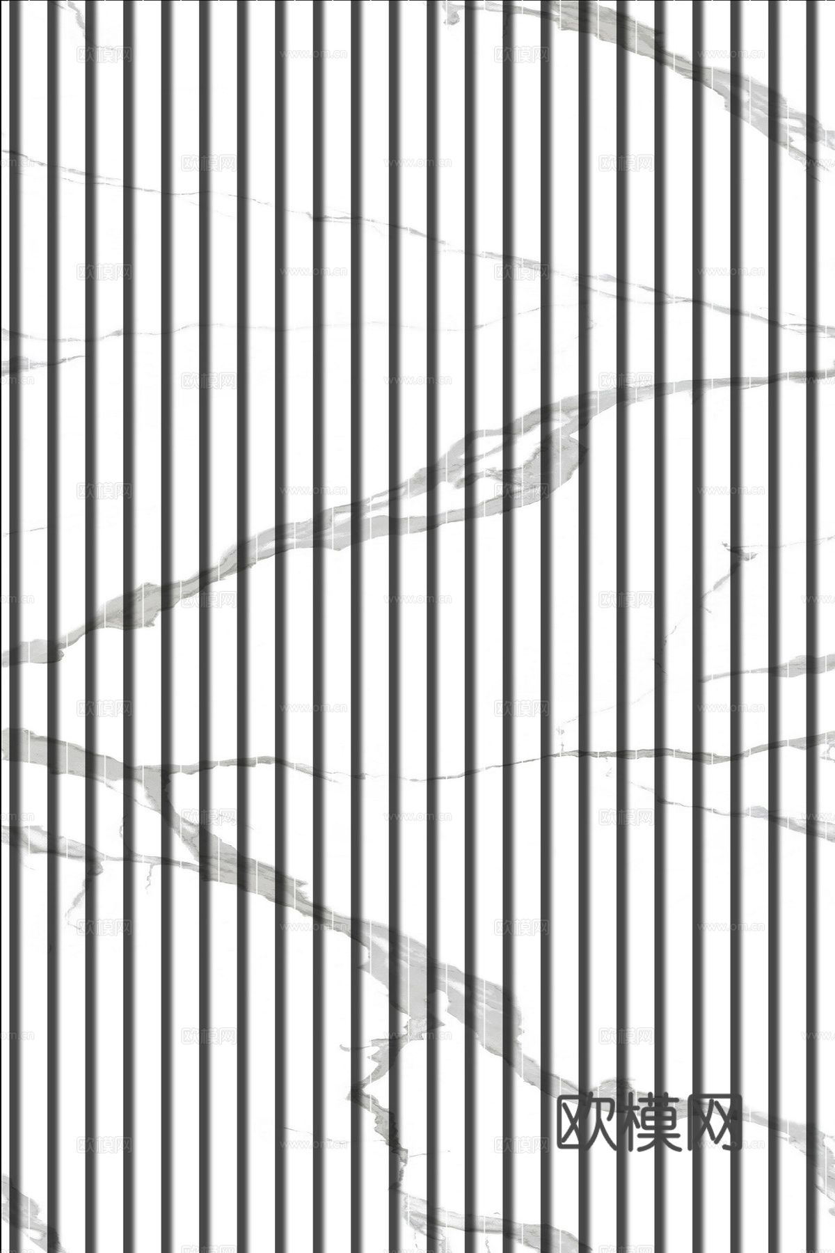 岩板石纹拉槽格栅长城板下载（渲染图1）