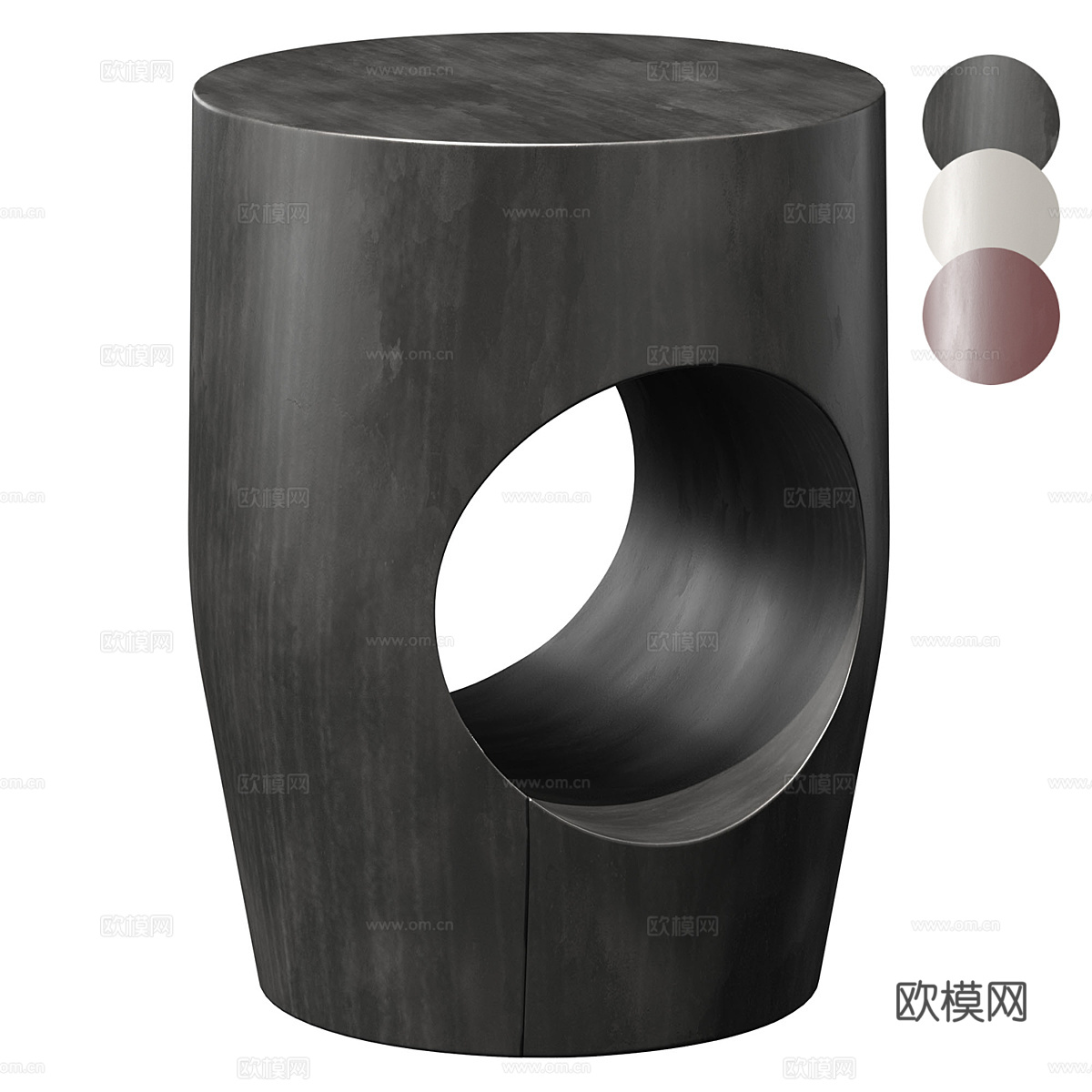 新中式实木边几3d模型
