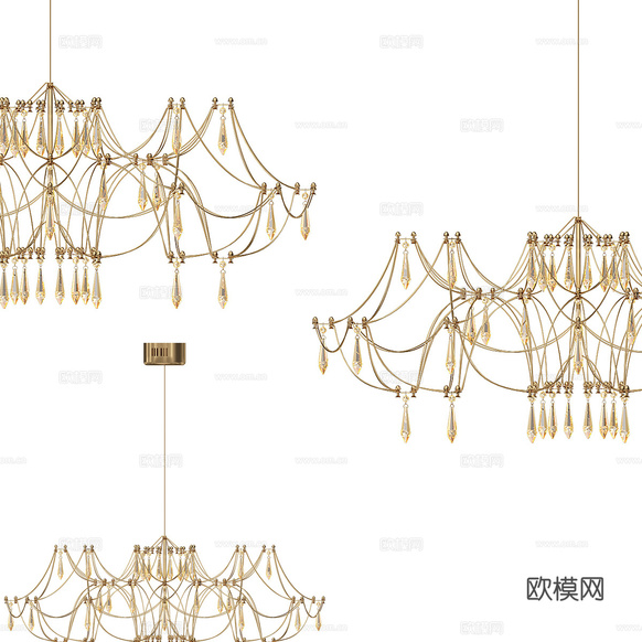 現(xiàn)代簡約輕奢吊燈 吊燈 簡約吊燈 餐廳吊燈 客廳吊燈 燈3d模型下載