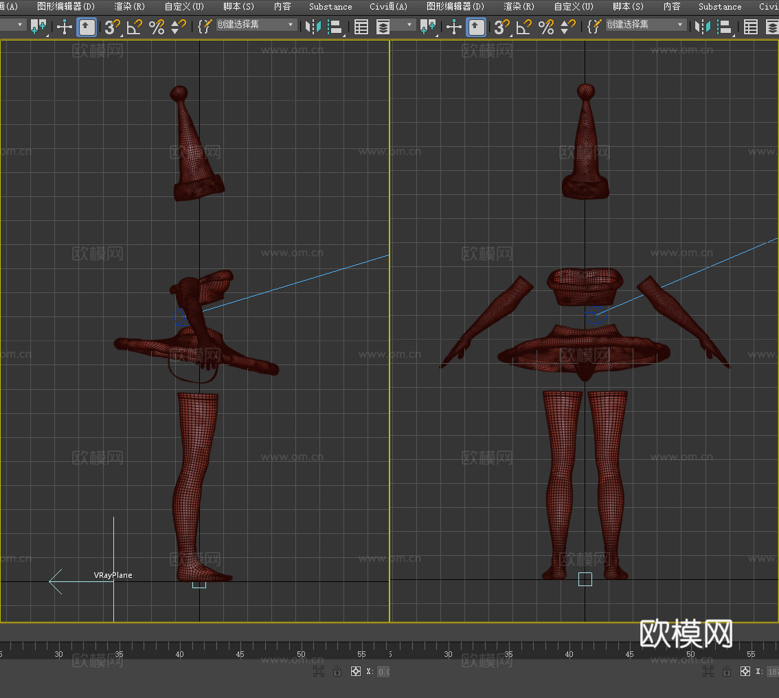 圣诞服装 女性服装 女装 衣服3d模型