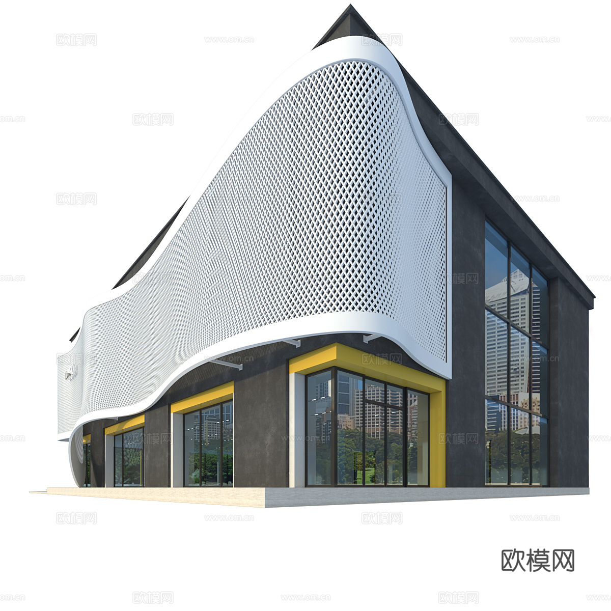 商业建筑外观3d模型