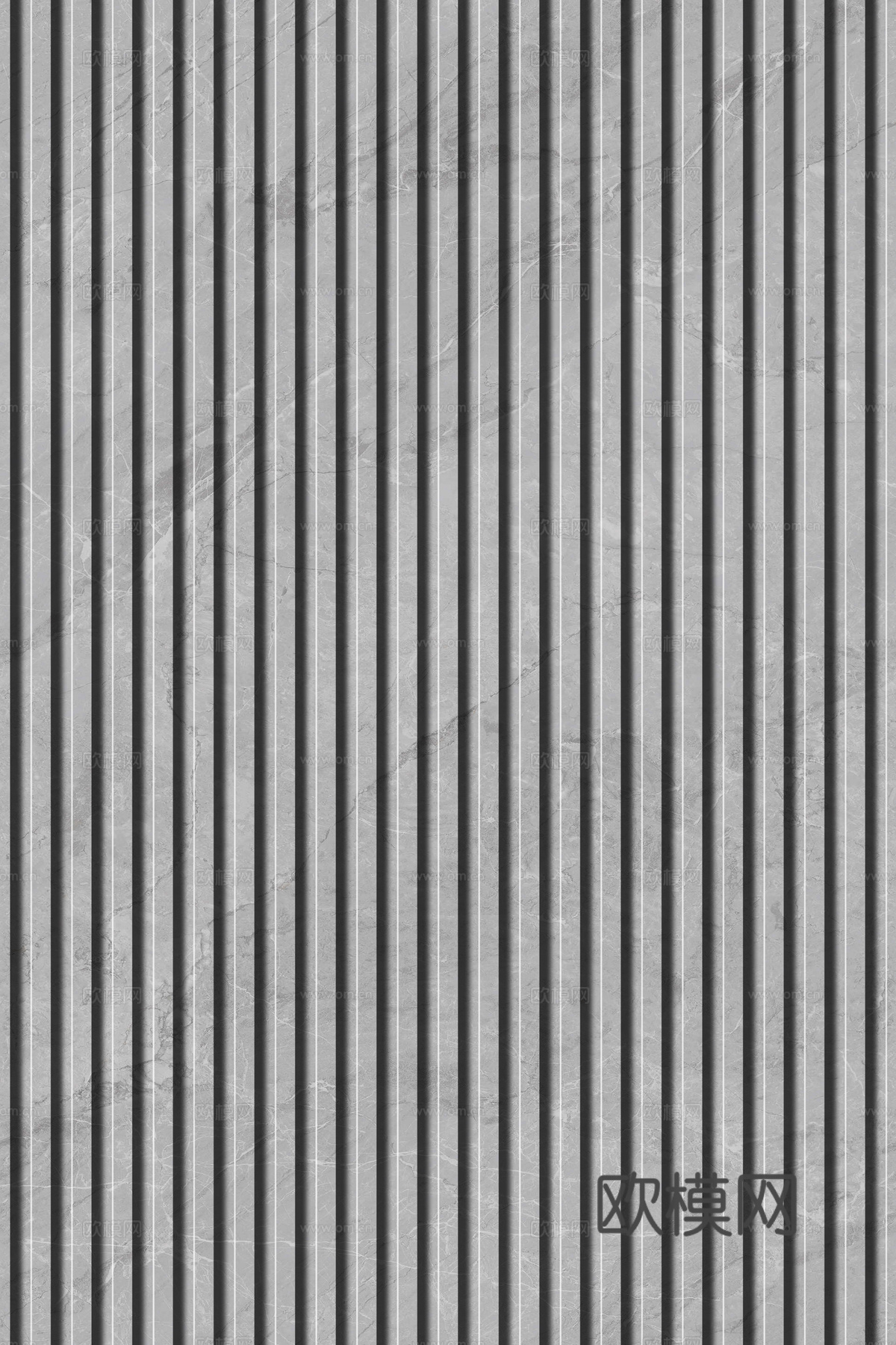 岩板石纹拉槽格栅长城板下载（渲染图5）