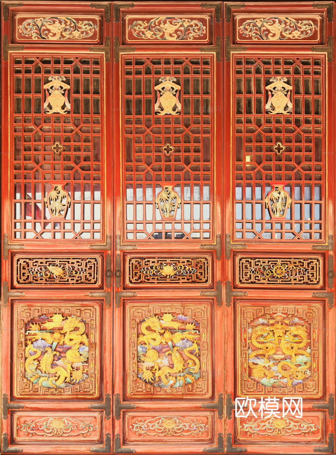 中式复古窗户 雕花门 雕花窗 古建门窗 古建民宿门 木雕门窗