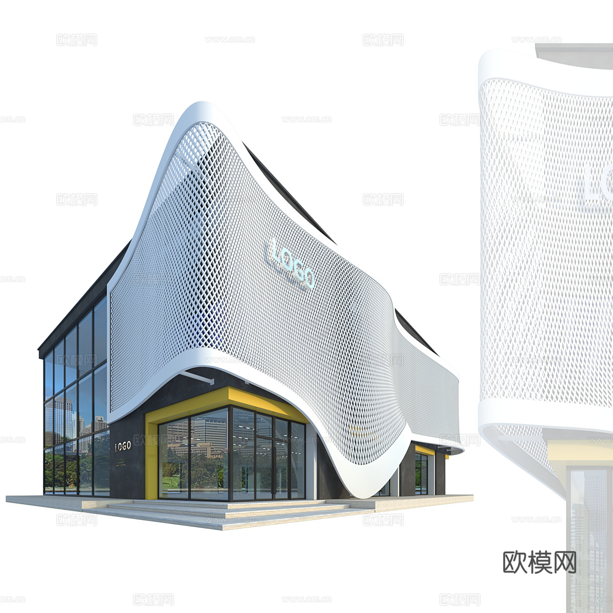 商业建筑外观3d模型