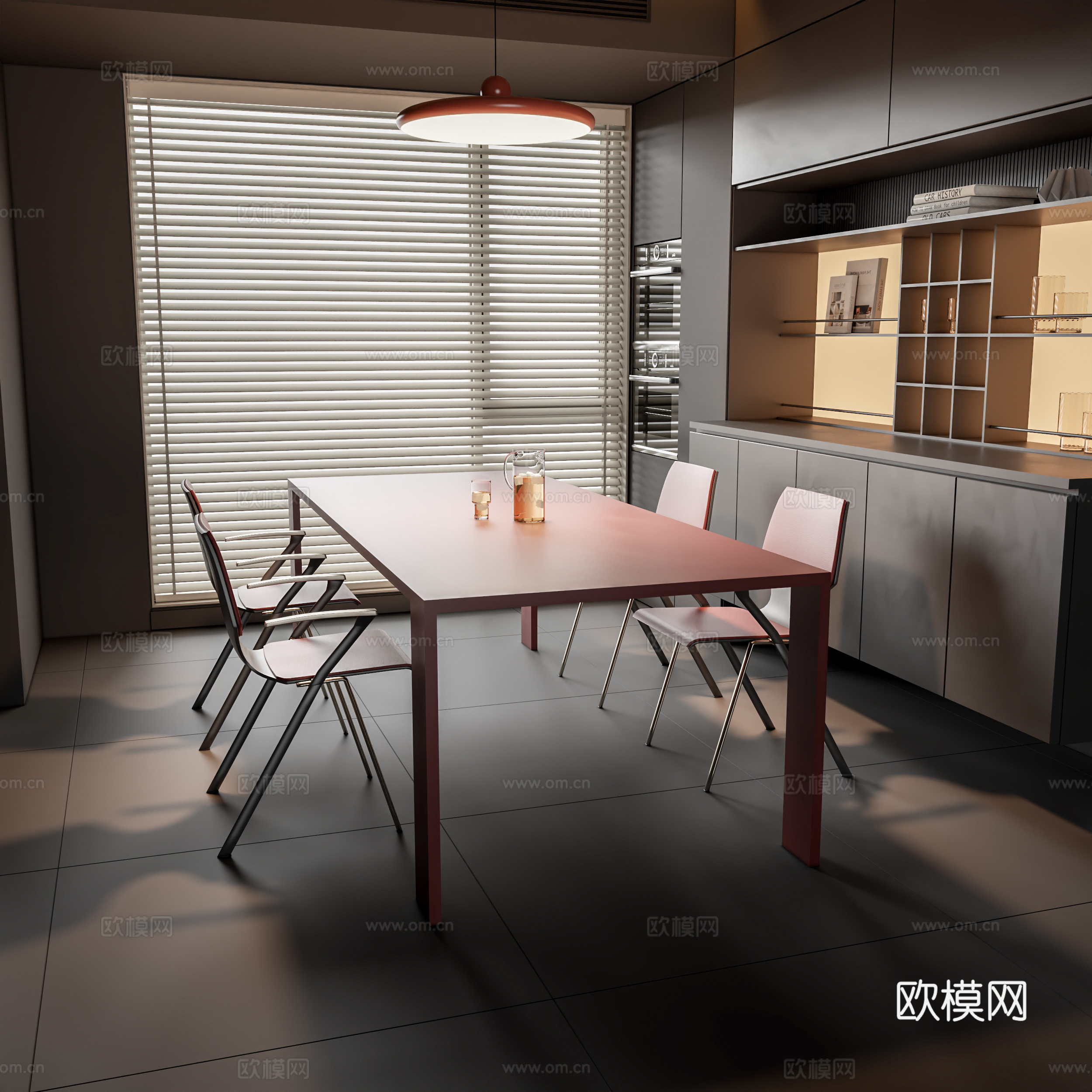 现代餐桌椅su模型